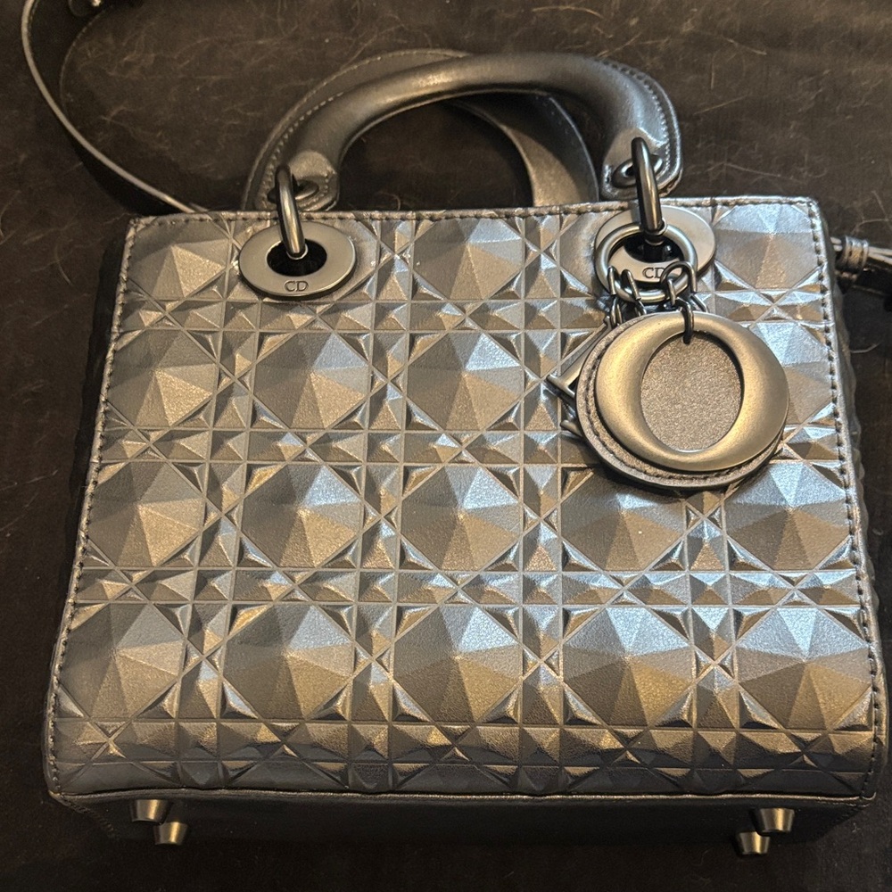 Dior black Geometric Satchel